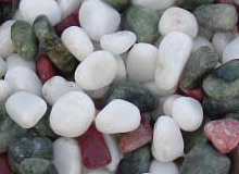 Machine-made pebble