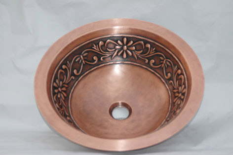 Bathroom copper sink