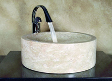 Travertine sinks