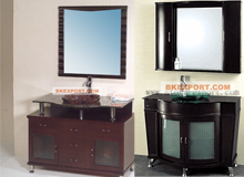 Bathroom Cabinet with Glass tops