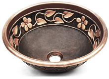 Bathroom copper sinks
